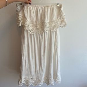 Strapless White Dress